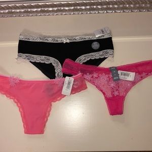 Aerie 3 pair panty bundle size XS